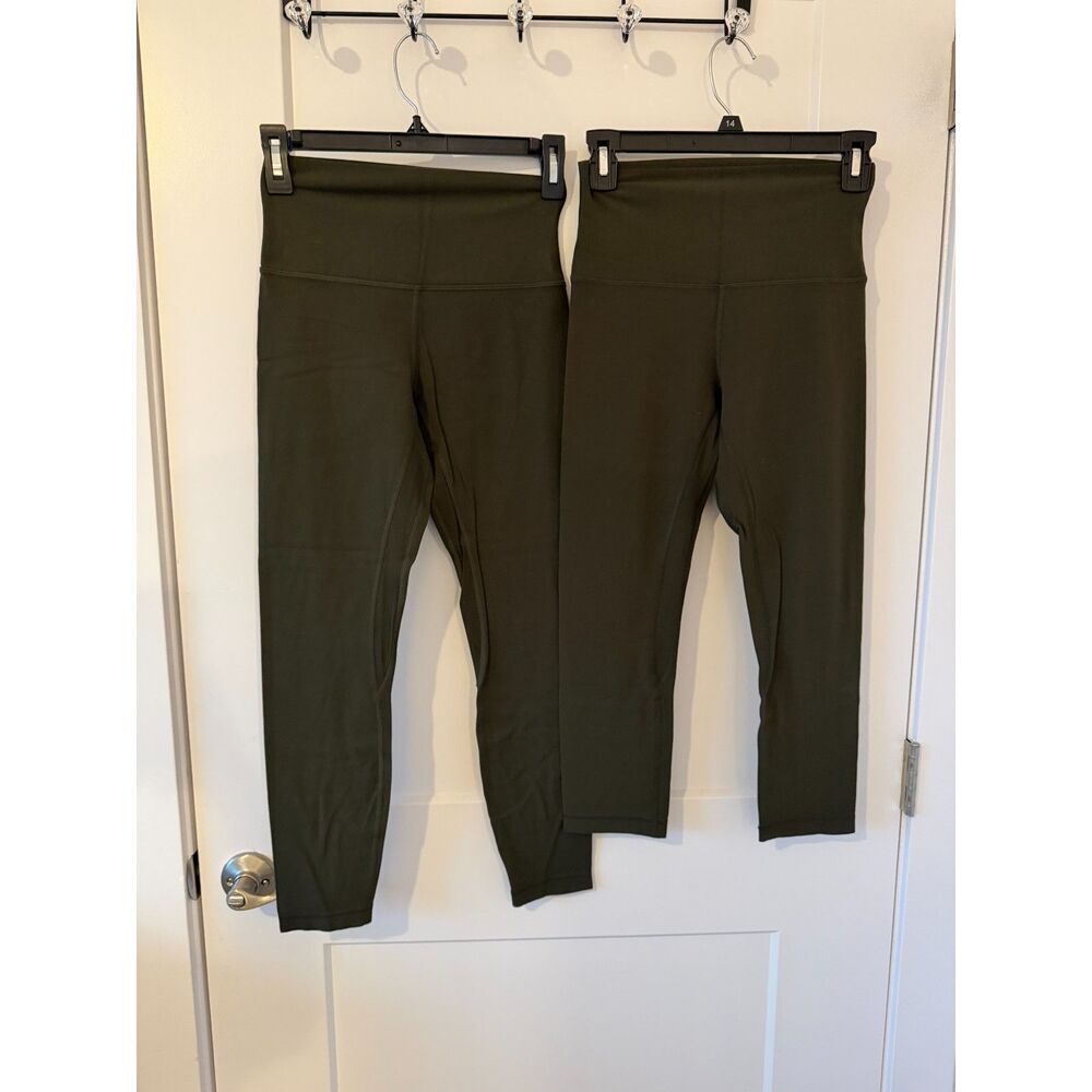 Set of 2 dark green Lululemon leggings